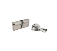 Serrurerie de Picardie, Cylindre Tiger 6, Double Entrée, 45 x 45 mm, Nickel | Protection anti-perçage, anti-arrachement, cylindre à double entrée, finition nickel, 5 clés de sécurité incluses