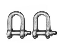 Serrures à manille à anneau en D 0,5T-55T, manilles de levage robustes, matériau en acier allié, for le gréement, le transport, maillon de chaîne en acier(12t-2pack)