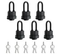 Serrures étanches avec clé, 3,8 cm, à clé identique, lot de 6