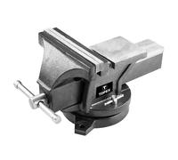 TOPEX Etau de serrurier rotatif 200 mm, avec enclume. Base en fonte ductile, corps en fonte grise, mâchoires en acier trempé