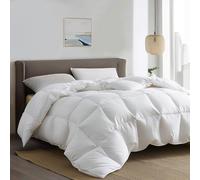 Serta Couette Extra Chaude en Fibre de Duvet Blanc 300 Fils, lit Double/Grand lit
