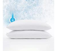 Serta Power Chill Lot de 2 protège-oreillers rafraîchissants, résistants aux Taches et à Fermeture éclair, protège l'oreiller de la poussière et de la saleté, très Grand lit, Blanc