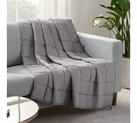 Serta Zen Rest Couverture lestée Infroissable pour Adulte remplie de Perles de Verre, 5,4 kg (121,9 x 182,9 cm), Gris