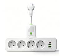 Sertay Multiprise Design Prises, Prise Multiple Murale avec USB Encastrable et Interrupteur Individuel, Prise Plan Travail Cuisine, Multiprise Polyvalente pour Bureau Travail Cuisine Maison