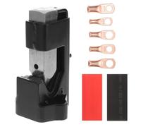 Sertisseuse à Cosses de Batterie Manuelle en Acier Ressort | Kit Tubes Thermorétractables et Connecteurs, pour Câbles Batterie, Projets Marins et Soudure