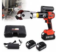 Sertisseuse Coupe-CâBle Sans Fil 2-En-1,7 Tonnes 2in1kit | 11 Matrices MéTriques, Coupe CâBle Armé Compatible 15 Mm Et Mallette Pour Chantiers Et TéLéCommunications