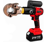 Sertisseuse De Cosses Sans Fil & Coupe-CâBle Hydraulique | Deux TêTes Interchangeables Pour Sertir Ou Couper; Chargeur Et Mallette Pour Travail Mobile