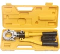 Sertisseuse hydraulique de tubes PEX - pince à sertir CW-1632 - force de sertissage 8 t - mâchoires TH 16/20/25/32 mm - pour raccords PEX/alu composite/PB - avec boîte à outils - jaune