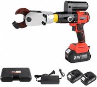 Sertisseuse Hydraulique Sans Fil & Coupe-CâBle, Force De Sortie 7t | Outil 2-En-1 Avec, 2 Batteries 21v 4,0ah Et TêTe Rotative 360° Pour éLectriciens, TéLéComs Et Maintenance