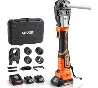 Sertisseuse VEVOR, kit d'outil à sertir sans fil 18 V, pour tubes en plastique PEX & aluminium - avec mâchoires TH16, TH20, TH26 & TH32, 2 batteries 2 Ah, chargeur rapide & sac de transport