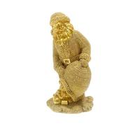 SERUCARY Père Noël Hotte Métallisé | Statute Père Noël, Perlée Texturée, pr Cheminée, Or