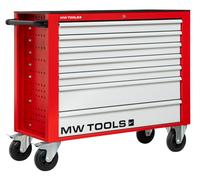 Servante d'atelier 7 tiroirs rouge et grise extra large 1055 mm avec verrouillage dans la poignée et grandes roues ø160 mm MW Tools GW307GX