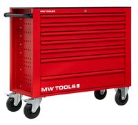 Servante d'atelier 7 tiroirs rouge extra large 1055 mm avec verrouillage intégré dans la poignée grandes roues ø160 mm MW Tools GW307RX