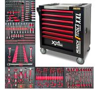 Servante d'atelier - BARRACUDA TOOLS - Munich - 7 tiroirs - 251 outils - Rouge