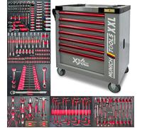 Servante d'atelier - BARRACUDA TOOLS - Munich Tools - 7 tiroirs (6 outillés) - 251 outils inclus - Acier, 4 roues avec freins