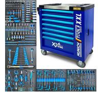 Servante d'atelier - BARRACUDA TOOLS - Munich Tools XXL 6/7 Blue - 7 tiroirs (6 outillés) - Acier - 4 roues avec freins