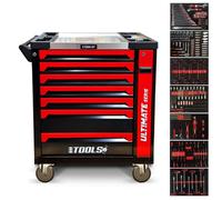 Servante d'atelier BM TOOLS 8-7-ULTIMATE-SERIE - 296 Outils haute qualité inclus, 7/8 tiroirs pleins, Chariot TOOLS ynamo