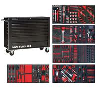 Servante d'atelier complète large, noire XL 514 outils MW Tools MWE512G3B