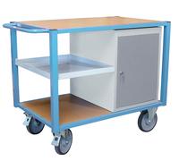 Servante d'atelier équipée 1 bloc porte et 1/2 plateau tôle 500 kg - 880002993