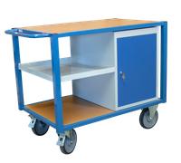 Servante d'atelier équipée 1 bloc porte et 1/2 plateau tôle 500 kg - FIMM - 880002993