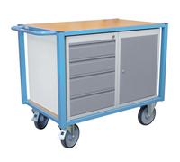 Servante d'atelier équipée 1 bloc porte et 1 bloc tiroirs 500 kg - 880002991