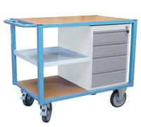 Servante d'atelier équipée 1 bloc tiroirs et 1/2 plateau tôle 500 kg - 880002989