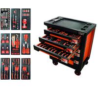 Servante d'atelier équipée pinces + clés + tournevis 114 outils