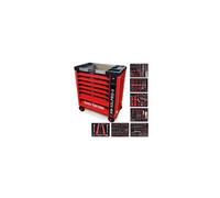 Servante d'atelier Kraft Muller KM-XXL PRO II Daily Edition 257 outils - Clé dynamo - 7 tiroirs outillés sur Roulettes, Chariot