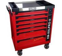 Servante d'atelier Kraft Muller KM-XXL PRO II TOOLS - 257 outils - Clé dynamo - 7 tiroirs, 1 coulissant, Roulettes, Black Red G