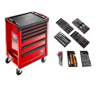 Servante d'atelier outillée ROLL FACOM - ROLL.CONTACTPF - 6 tiroirs - 69 outils - Rouge