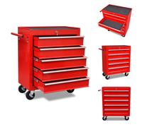 Servante d'atelier rouge 5 tiroirs - Chariots et diables