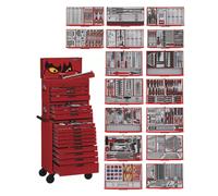 Servante d'atelier rouge édition 1011 pièces Mega Master set Teng Tools TCMM1011NV
