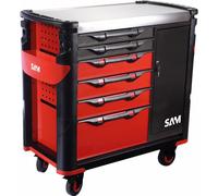 Servante extra large XXL 6 tiroirs SAM OUTILLAGE avec armoire et plateau inox - 416-AXE