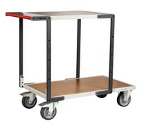 Servante FLAT-PACK™ 2 plateaux médium 1 plateau 1000 x 600 mm et 1 plateau 700 x 600 mm roues TPE 400 kg - 884722241
