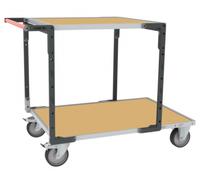 Servante FLAT-PACK™ 2 plateaux médium 1 plateau 1200 x 800 mm et 1 plateau 900 x 800 mm roues TPE 400 kg - 884732241
