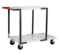Servante FLAT-PACK™ 2 plateaux mélaminé 1 plateau 1000 x 600 mm et 1 plateau 700 x 600 mm roues CC 250 kg - 884722111