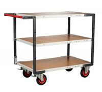 Servante FLAT-PACK™ 3 plateaux médium 1000 x 600 mm roues CC 400 kg - 884722234