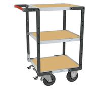Servante FLAT-PACK™ 3 plateaux médium 550 x 500 mm roues CC 400 kg - 884720232