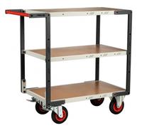 Servante FLAT-PACK™ 3 plateaux médium 850 x 500 mm roues CC 400 kg - 884721234