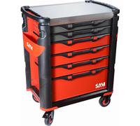 Servante grand volume 6 tiroirs SAM OUTILLAGE plateau inox - 416