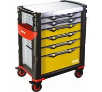 Servante grand volume 6 tiroirs SAM OUTILLAGE plateau inox - 416