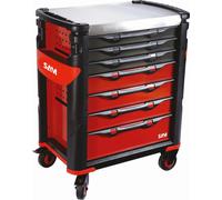 Servante grand volume 7 tiroirs SAM OUTILLAGE plateau inox - 417