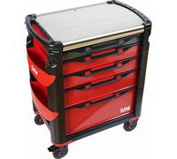Servante grand volume SAM OUTILLAGE 5 tiroirs à plateau inox - 415H