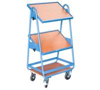 Servante plateau inclinable 3 plateaux bois 600 x 400 mm