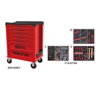 Servante RACING 7 tiroirs équipée de 158 outils - KS TOOLS - 855.7158