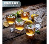 Service à café de luxe en verre, 6 pièces