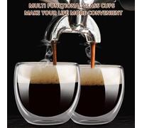 Service à café de luxe en verre, 6 pièces