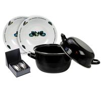 Service à moules - Marmite à moules ø 24 cm (Induction) avec Assiettes à moules & Couverts Anovi - 2 Personnes