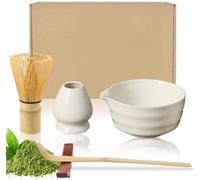 Service à thé en porcelaine 4 pièces pour la préparation traditionnelle du matcha à la maison
