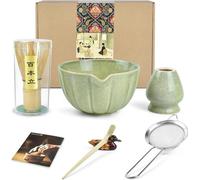 Service à thé matcha japonais – Set comprenant une bouilloire à matcha artisanale, une théière, une cuillère à thé, un fouet, un support pour fouet, un pot à poudre de matcha – Kit pour la cérémonie d